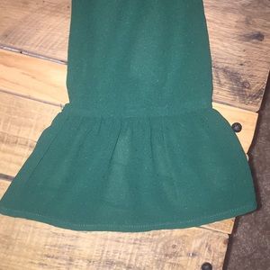Green ruffle blouse